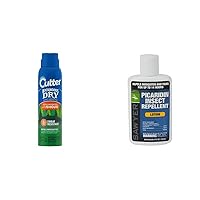 Cutter Backwoods Dry Insect Repellent (Aerosol Spray) and Sawyer Products Picaridin Insect Repellent Lotion