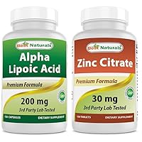 Best Naturals Alpha Lipoic Acid 200 Mg & Zinc Citrate 30 mg