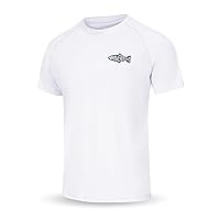 Rash Guard Swim Surf Sun Shirts for Men UPF 50+ Cooling Quick Dry Short Sleeve Fishing T-Shirt
