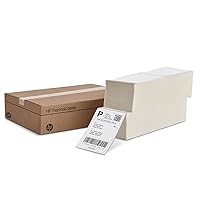 HP 4” x 6” Direct Thermal Shipping Labels, 2 Fanfold Pack 500 Sheets per Pack, Multipurpose Thermal Labels for Personal or Business Use, Compatible with HP and Other Thermal Label Printers