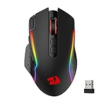 M810 Pro Wireless Gaming Mouse, 10000 DPI Wired/Wireless Gamer Mouse w/Rapid Fire Key, 8 Macro Buttons, 45-Hour Durable Power Capacity and RGB Backlit for PC/Mac/Laptop