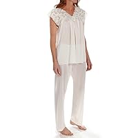 Shadowline Women's Silhouette Short Cap Sleeve Pajama Set