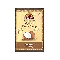 OKAY Pure Naturals AFRICAN BLACK SOAP COCONUT 5.5oz / 156gr
