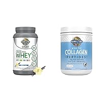 Garden of Life Sport Whey Protein Powder Vanilla., Premium Grass Fed Whey Protein Isolate Plus Probiotics for Immune System Health & Collagen Peptides Grass Fed, 19.75 Ounce