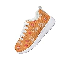 Children's Sneakers Boys and Girls Funny Pattern Design Shoes Front Lace-Up Light and Comfortable Indoor and Outdoor Leisure Sports