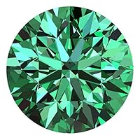 CERTIFIED 3.2 MM / 0.13 Cts. Natural Loose Diamonds, Fancy Green Color Round Brilliant Cut VS1-VS2 Clarity 100% Real Diamonds by IndiGems