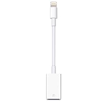 Lightning to USB Camera Adapter Lightning Female USB OTG Cable Adapter for Select iPhone,iPad Models Support Connect Camera, Card Reader, USB Flash Drive, MIDI Keyboard, White