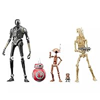 Hasbro Star Wars: The Black Series Droid Depot Toy Action Figures K-7R1, CB-23, Pit Droid, and Babu Frik