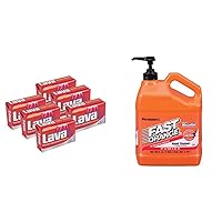 Lava Pumice Hand Soap (6 Pack) and Permatex Fast Orange Pumice Hand Cleaner with Pump (1 Gallon)