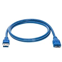Cables Direct Online USB 3.0 Cable 3FT, Male to Male Type A to Type Micro B Cord for Data Transfer Compatible with PC, Laptop, Hard Drive, DVD Player, TV, Hub, Monitor and More