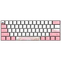 60% Wired Mechanical Gaming Keyboard,61 Keys Mini OUTEMU Hot Swappable PBT Heat Sublimation Backlit Type-C Ergonomic Design Cherry Blossom Gaming Keyboard for Windows/Mac(Red Switch