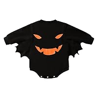 18 24 Month Boy Clothes Halloween Outfits Ruffled Long Sleeve Pumpkin Printed Outfits Baby Boy Solid