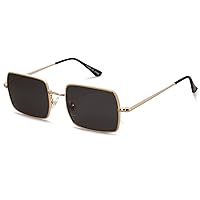 SOJOS Polarized Sunglasses for Womens Mens,Rectangle Polygon Retro Vintage Shades Classic Vintage Shades SJ1168