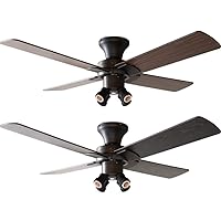 Ampoule Ceiling Fan Light 4 Lights Reversible Ceiling Light Lighting Stylish Living Dining Bedroom Scandinavian Cafe Natural Vintage Industrial Lighting Fixture Antique Black Black Remote Control Wood Grain Ceiling Fan irltus