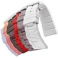 ALPINE Sporty Premium Silicone Adjustable Watch Band - Replacement Rubber Watch Bands for Women & Men - Multi-purpose Waterproof Watch Straps - Compatible with Regular & Smart Watch Bands