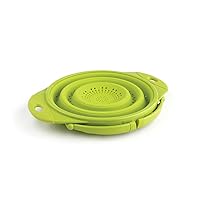 POP Collapsible Silicone Colander, 10 inch diameter, Solid Green
