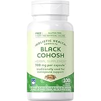 Rite Aid Black Cohosh 700mg, 100 Capsules, for Hot Flashes, Night Sweats, PMS, Mood & Support with Hormone Balance for Women