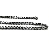 The Design Cart Black Designer Metal Chains (6 mm) for Jewellery Craft and DIY Making Package of 1 Metre Size 6 mm MTC3031-1-101