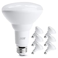 LED BR30 Light Bulbs, 65W Equivalent, Dimmable, 10 Year Life, 650 Lumens, 5000k Daylight, E26 Base Recessed Can Light Bulbs, Flood Light Bulbs, Damp Rated, 6 Pack, BR30DM/850/10KLED/6