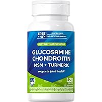 Rite Aid Gluco Chon MSM + Turmeric Tablets 120 Count, with Collegen, Supports Healthy Cartilage, Protects Joints and Bones, Antioxidant Formula