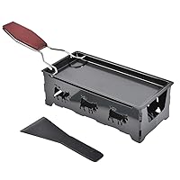 BESTOYARD 2 Sets cheese griddle cheese grill pan carbon steel baking tray barbecue plate raclette table grill for cheese korean grill mini oven mini cheese oven non stick Candle Holders iron