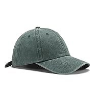 Unisex Plain Washed Denim Baseball Cap Adjustable Golf Hat for Women Men Casual Wear