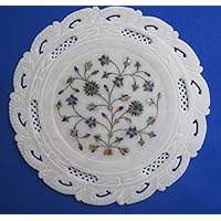 White Marble Inlay Pietra Dura Plate 10