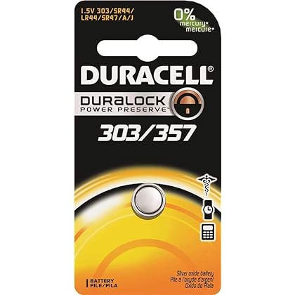 Duracell 1.5V Silver Oxide 303/357 Watch/Electronic Battery - Single Pack