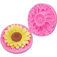 3D Sunflower Silicone Mold for Fondant Chocolate Candy Cake Decorating Candle Soap Baking Pastry Polymer Clay, Sunflower soap Mold