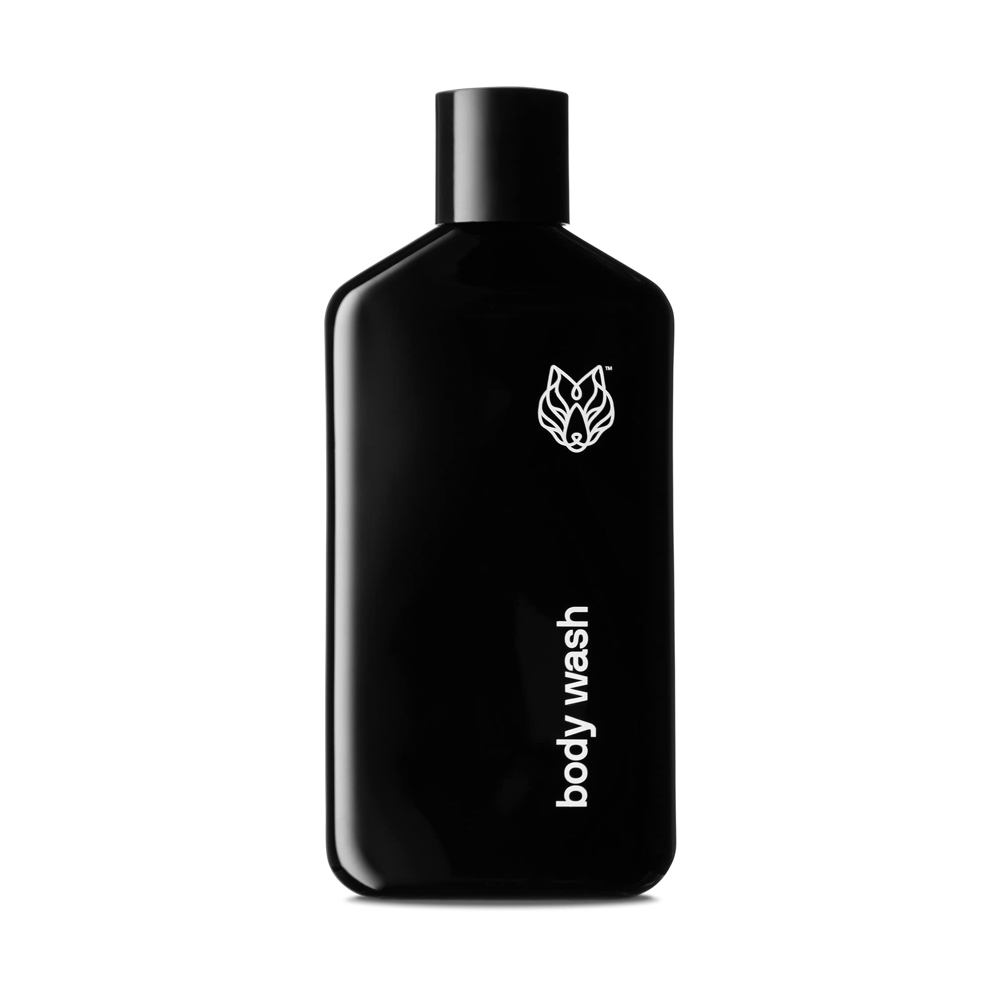 Black Wolf Charcoal Powder Body Wash for Men- 10 Fl Oz- Charcoal Powder and Salicylic Acid Reduce Acne Breakouts and Cleanse Your Skin- Rich Lather for Full Coverage & Deep Clean - Paraben-Free