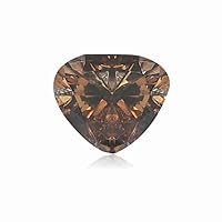 GIA Certified Natural Fancy Dark Orangy Brown (1pc) Loose Diamond - 0.49 Cts - 4.63x5.44x3.24 mm VS2 Clarity Modified Heart Brilliant