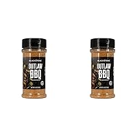 Blackstone 4160 Outlaw BBQ Powder for Beef, Poulty, Pork, Chicken, Fries, Steaks Tasty Spices with Sweetness and Citrus, All-Purpose Cooking Grilling Barbecue Seasoning, 5.9 Oz, (Pack of 2)