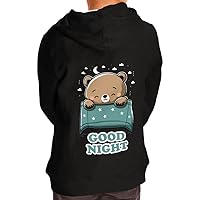 Good Night Toddler Full-Zip Hoodie - Graphic Toddler Hoodie - Animal Art Kids' Hoodie