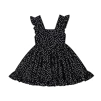 Polka Dot Dress for Girl Square Neck Puffy Sleeve Classic Dresses Kids Mini Dresses