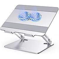EPN Laptop Stand, Adjustable Laptop Riser with USB Cooling Fan, Ergonomic Computer Stand for Desk, Compatible with MacBook Pro Air, Dell, HP, Lenovo, More 9-16