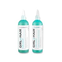 GIRL+HAIR Clear and Cleanse Set (2 x 10.1 fl oz) | Includes ACV Hair Rinse + Moisturizing Shampoo | With Apple Cider Vinegar & Tea Tree Oil | Reduces Dandruff, Moisturizes Scalp & Hair