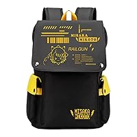 A Certain Scientific Railgun Anime Cosplay Backpack 15.6 Inch Laptop Rucksack Daily Carry On Travel Bag Unisex Yellow / 2