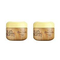 Sun Bum Original Moisturizing Sunscreen Clear Zinc SPF 50 | Vegan and Reef Friendly | Octinoxate & Oxybenzone Free | Broad Spectrum UVA/UVB Sunscreen with Vitamin E | 1 oz | Pack of 2