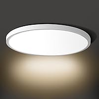 LED Flush Mount Ceiling Light Fixture, 3200ML 4000k Natural White 12 Inch Flat Modern Ceiling Lighting, 24W(240W Equivalent), Used in Bedroom, Bathroom, Kitchen, Corridor, Etc