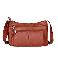 Shoulder Bags Women Cross Body Casual Leather Fashion Retro Leather Bag Ladies Small Waterproof Tote Ladies Large Anti Theft Tote