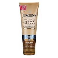 Jergens Natural Glow Daily Moisturizer Firming Medium/Tan Skin Tones 7.50 oz (Pack of 2)