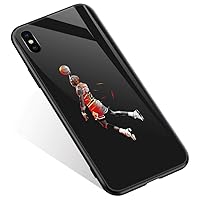 CARLOCA Case Compatible with iPhone XR Case,Basketball Players 152 Pattern Design XR Cases, Plexiglass Back + Soft Silicone TPU Shock Absorption Bumper Protective Case for iPhone XR
