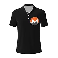 Xmr Logo Monero Logo Men’s Polo Shirts Casual T-Shirt for Men
