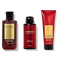 Bourbon - Ultra Shea Body Cream 8 oz, 2-in-1 Hair + Body Wash 10 oz & Deodorizing Body Spray 3.7 oz - Set