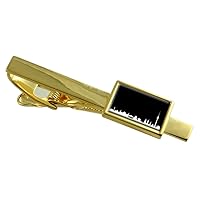 Skyline Berlin Gold-Tone Tie Clip Engraved Message Box