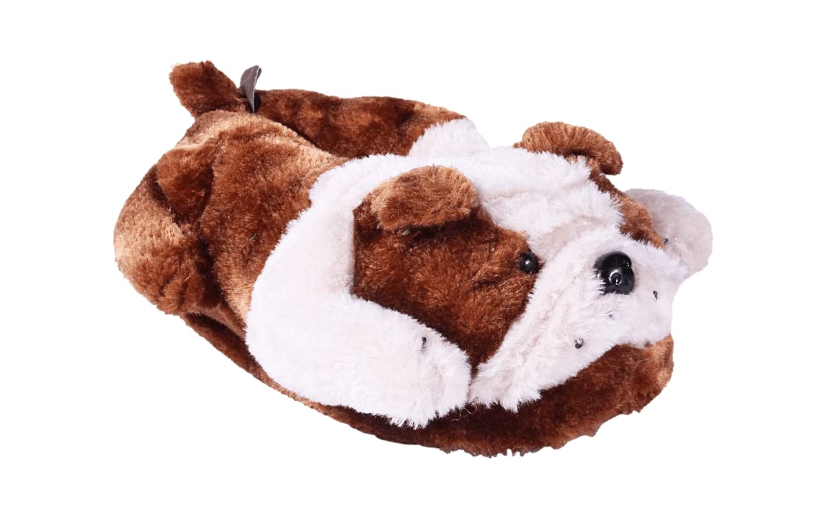 Happy Feet Slippers Bulldog Animal Slippers for Adults and Kids, Cozy and Comfortable, As Seen on Shark Tank (X-Small)