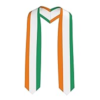 Flag Of Cote D'Ivoire Print Graduation Stole,Honor Stole,Graduation Sash, Unisex Adult 72