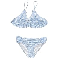 Billabong Girls' Where to Ruffle Tri Two-Piece Swim Set (Little Big Kids)