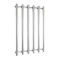 Towel Warmers for Bathroom Wall Mounted, Polished Stainless Steel Hardwired and Plug 6 Bars Timer Towel Heater Rail Energy Saving Lavatory Bath Shower 88W 31.8x21.2in,Silver,Plugin