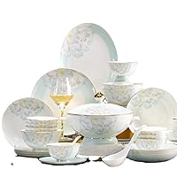 Bowl and Plate Set Household Bone Porcelain Tableware Set Ceramic Bowl and Plate Nordic Plate